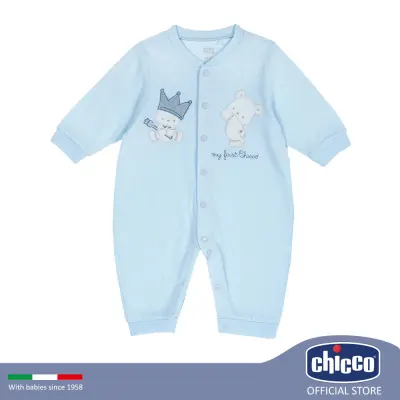 Chicco Blue New Born Baby Clothes Boys - Long Sleeves Romper