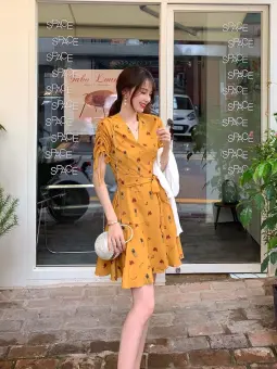 korean wrap dress