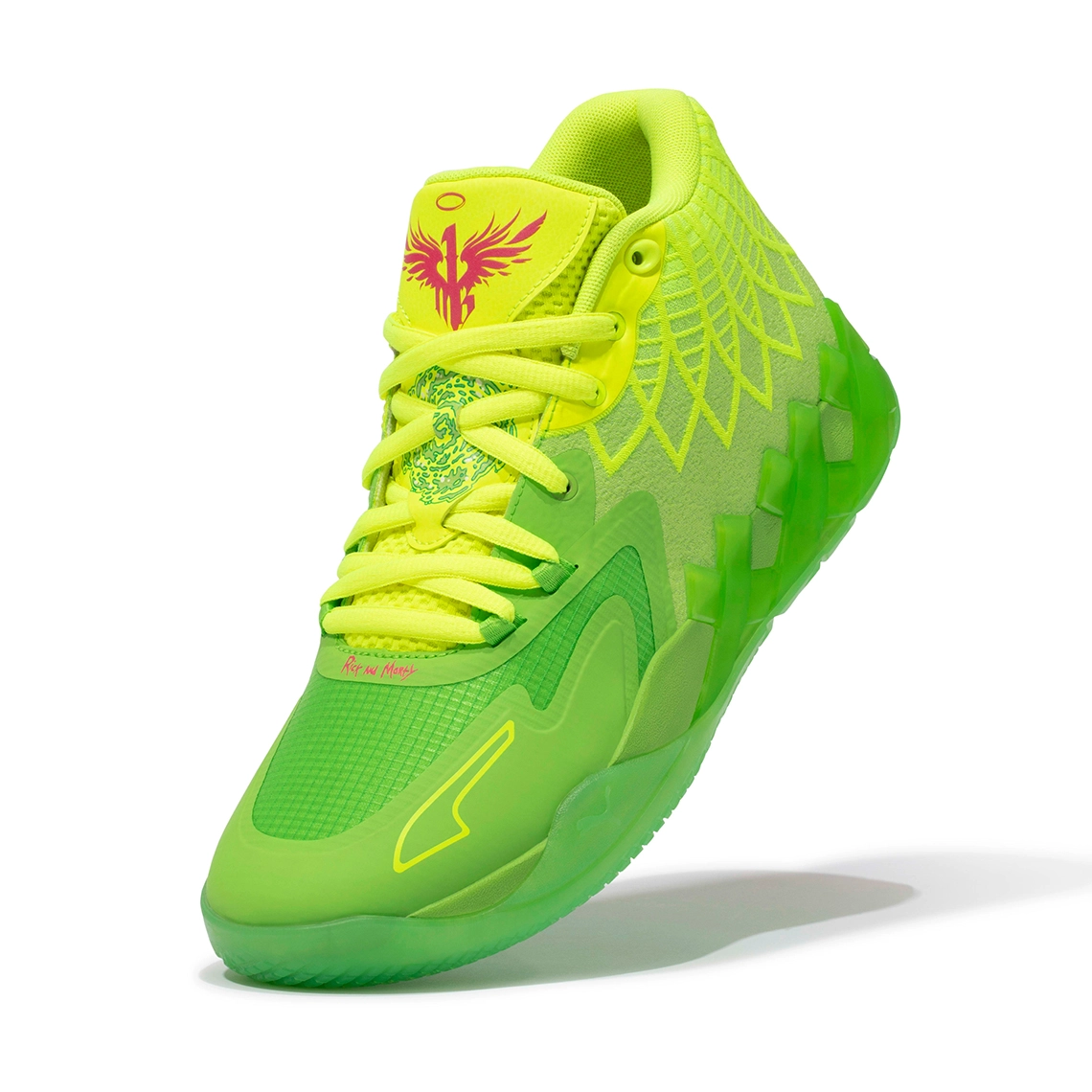 Puma Lamelo Ball MB 0.1 Rick and Morty - Green and Red-Sneakers with ...