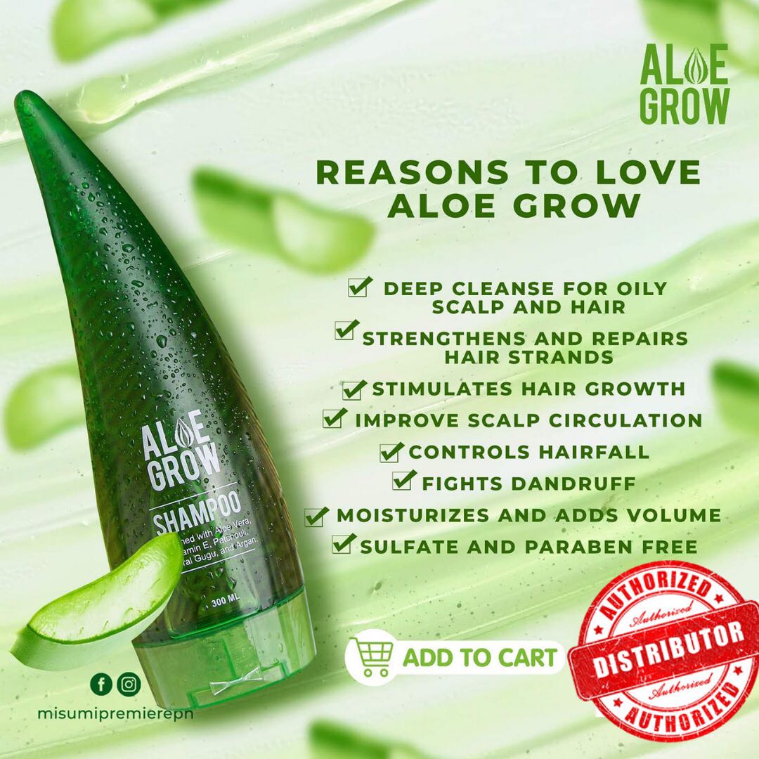 Mega Sale!! 100 ORIGINAL Aloe Grow Shampoo and Conditioner 300ml by