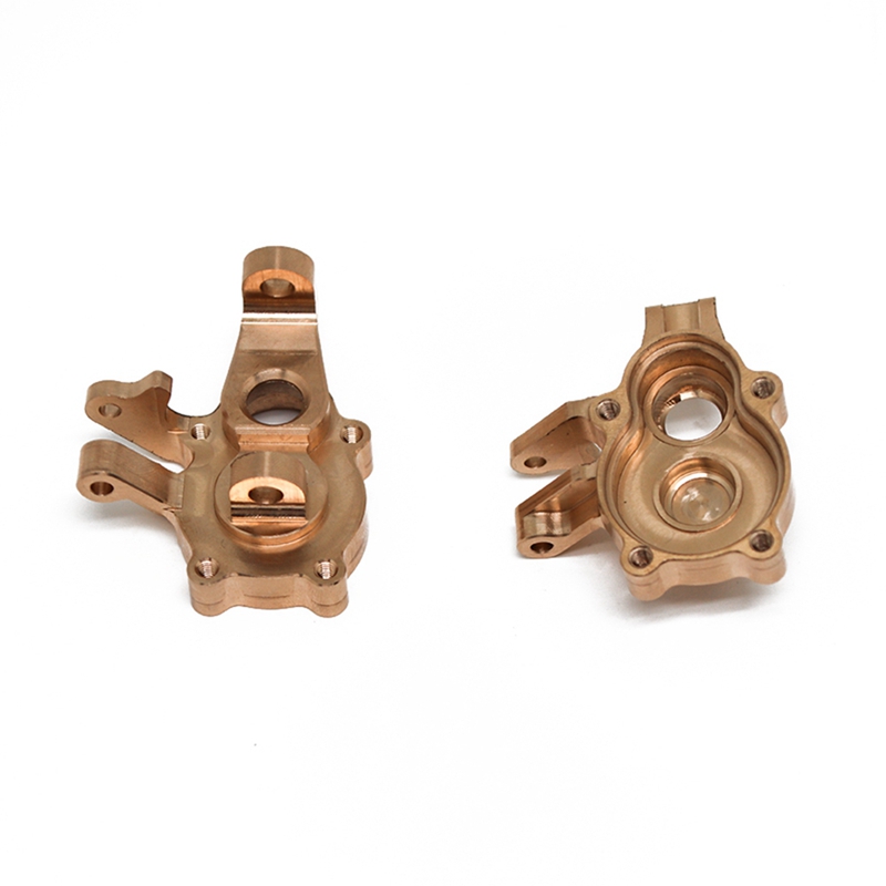 Brass Portal Housing Cover Set For FMS FCX24 RC Crawler - Front & Rear Upgrades | Lowers Center Of Gravity - View #2