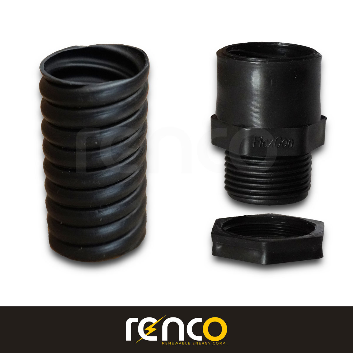 Coupler And Male Adapter FlexCon HDPE Spiral Conduit UV-rated For ...