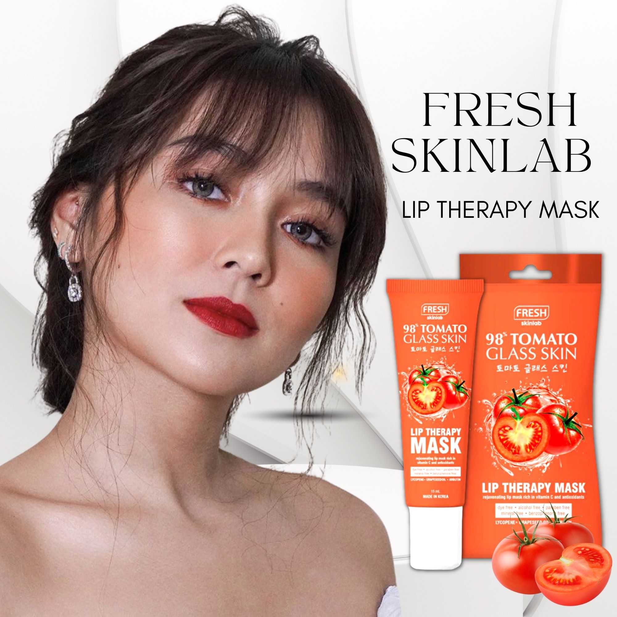 FRESH SKINLAB TOMATO GLASS SKIN LIP THERAPY MASK 15ML ANTIOXIDANTS