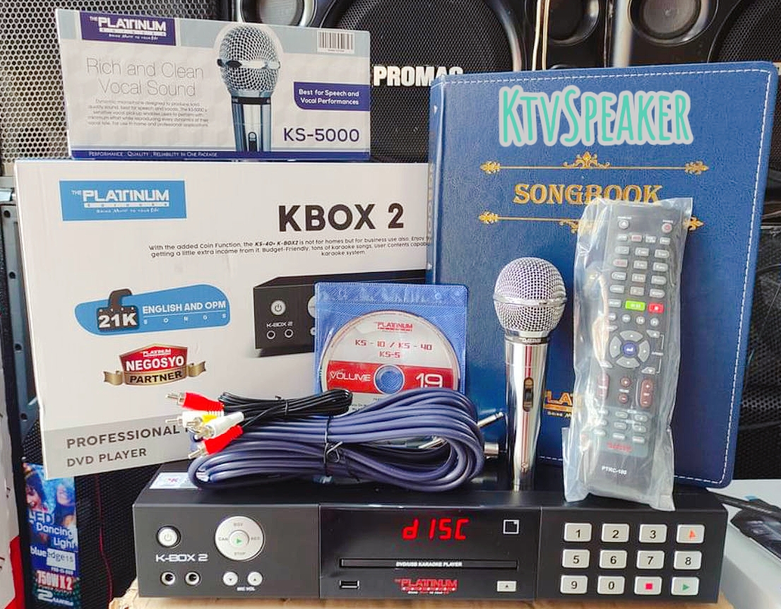 Platinum KBOX2 Junior Lite DVD Karaoke with song book 20,000 English