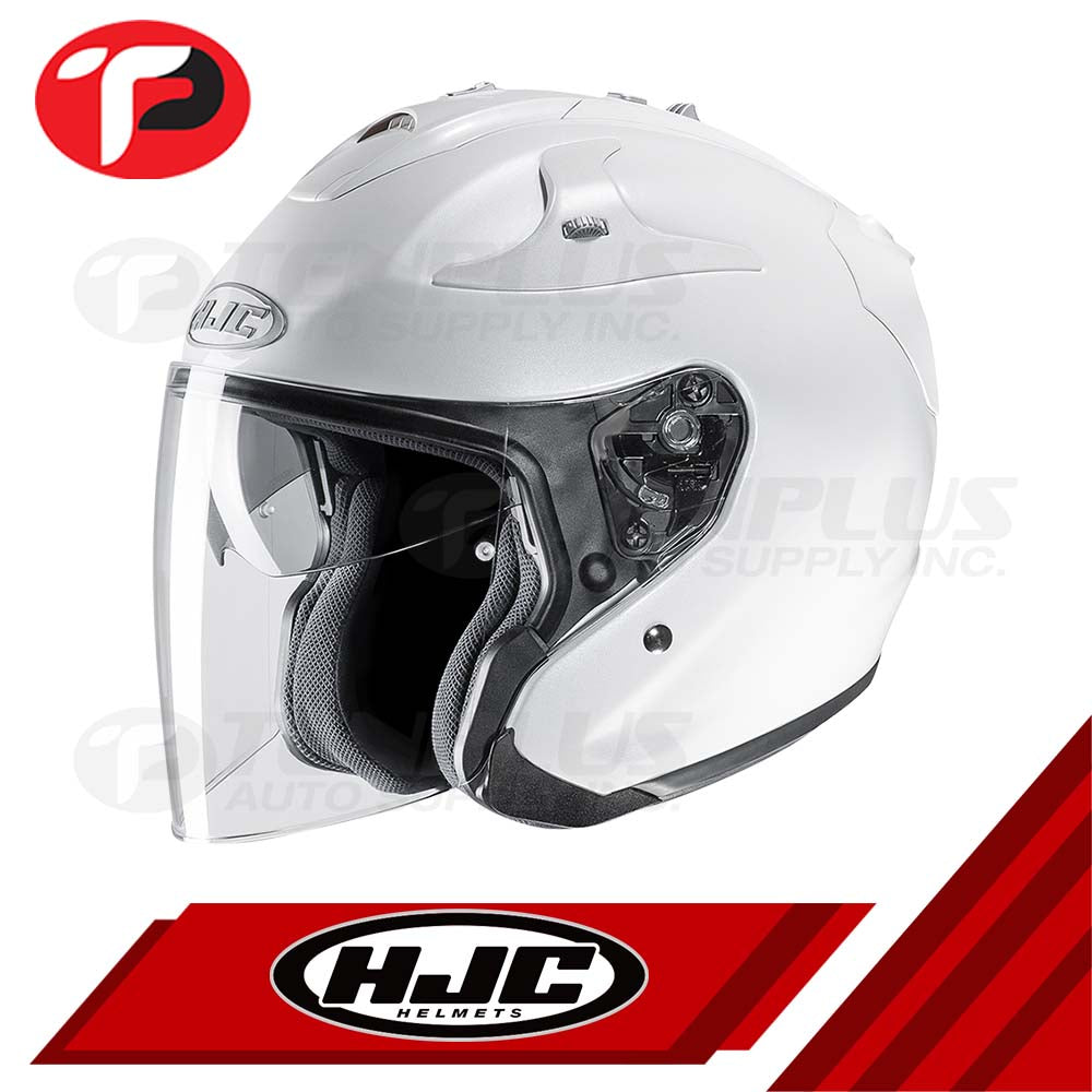 HJC FG-Jet Pearl White Glossy Open Face – Takong Racing (Riding Apparel)