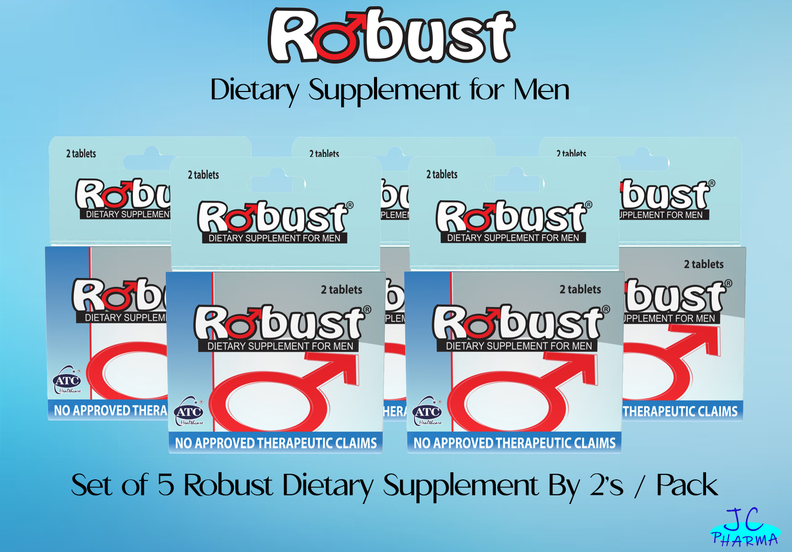 Authentic ATC Robust Energy Food Supplement Set of 5 (2 capsule/ Pack ...