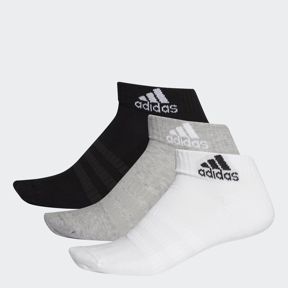 adidas TRAINING Cushioned Ankle Socks 3 Pairs Unisex Grey DZ9364 ...