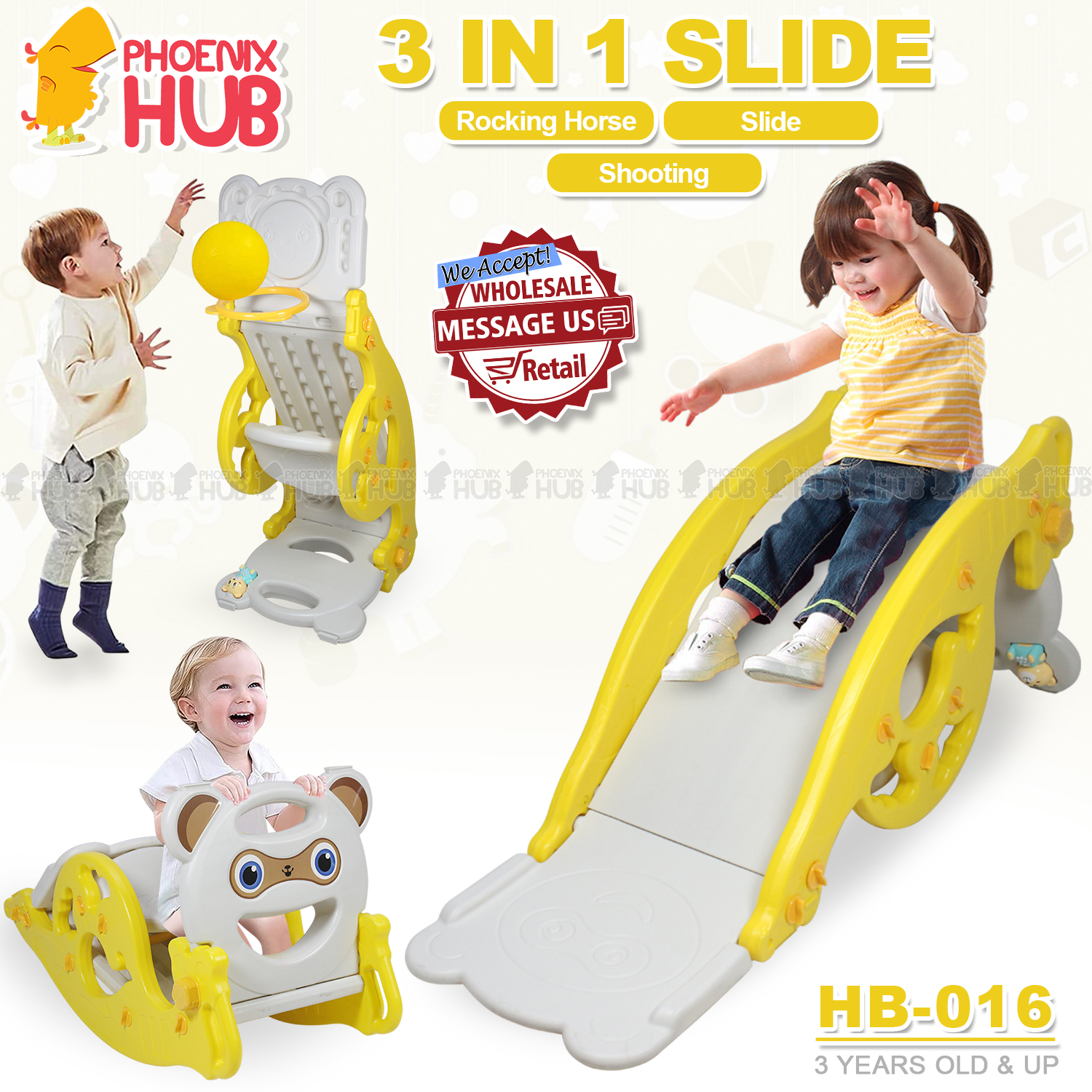 Phoenix Hub DQT629 Rocker Slide Kids Multi-functional Slide Rocking ...