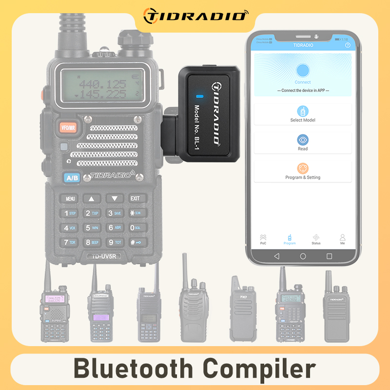 TIDRADIO H8 10W GMRS Radio APP Wireless Programmable, GMRS Repeater Capable, with Dual Band