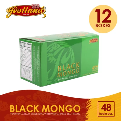 FREE SHIPPING Polland Hopia Black Mongo (Box of 12) - Festive Sweets Gifts Savoury Snacks