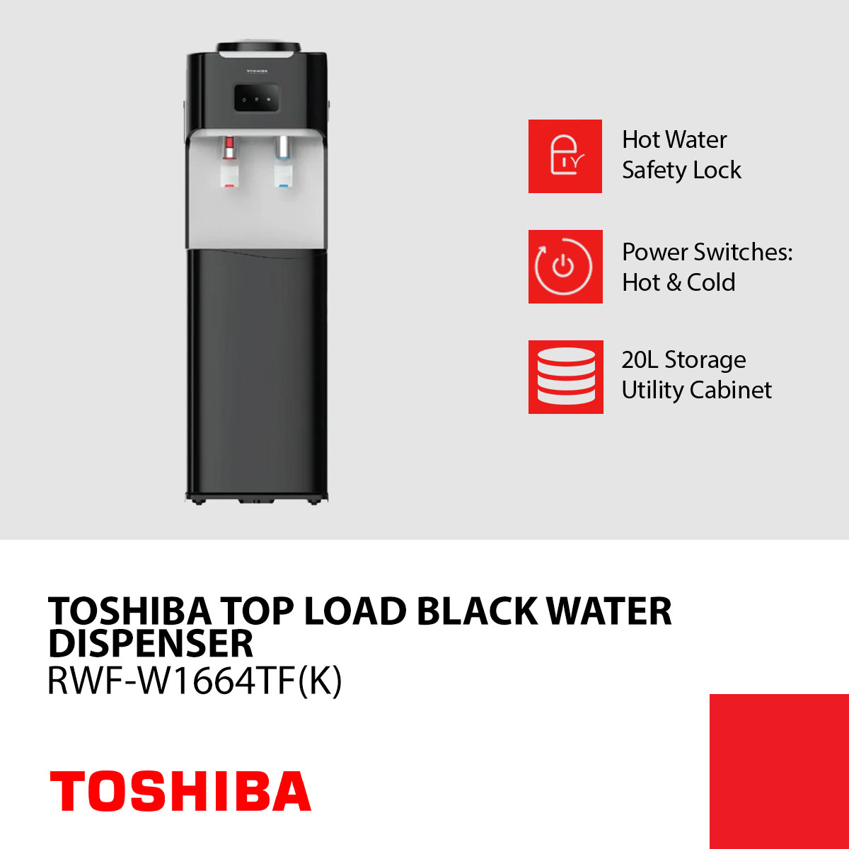 Toshiba Black Top Loading Water Dispenser Lazada PH