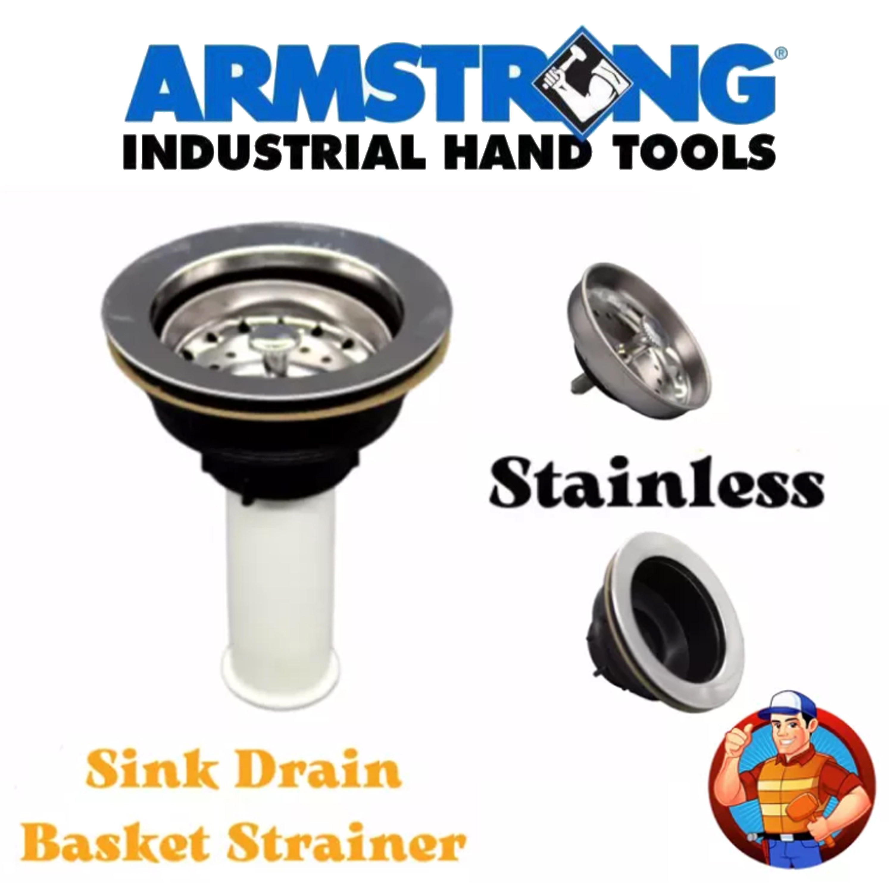 ARMSTRONG BASKET STRAINER STAINLESS BASKET STRAINER TAIL PIECE Sink ...