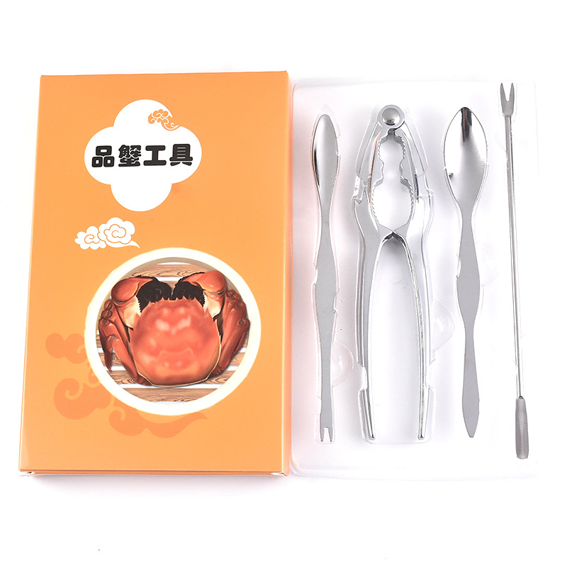 4pcs/set Seafood Eating Tools Walnut Opener Lobster Crab Cracker Crab