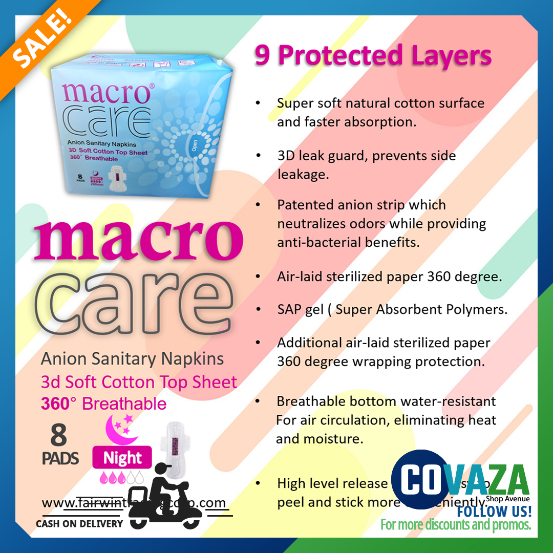 Macrocare Anion Sanitary Napkin Towel Panty Liner Menstrual Pad