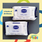 6 Packs Enfant Baby Wipes 80 Sheets / Pack