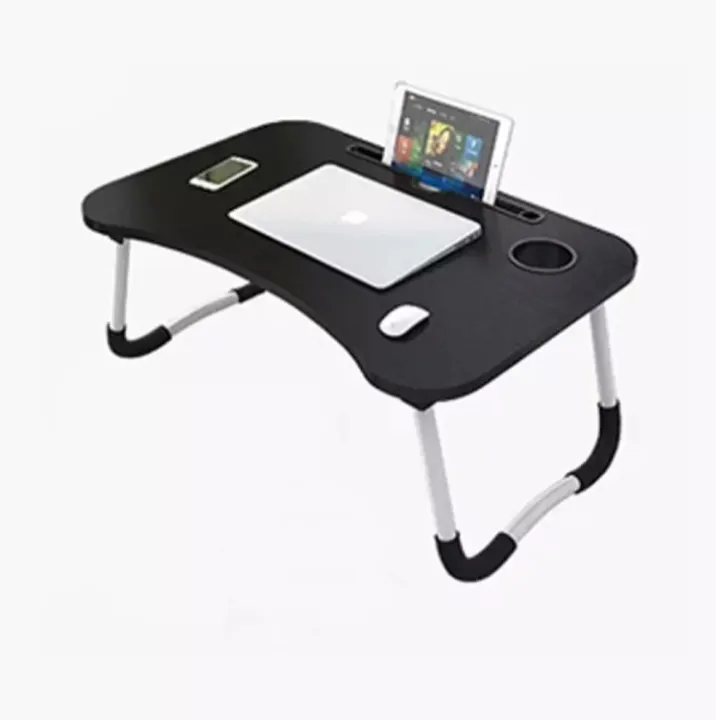 Mobile Laptop Computer Desk Cart Adjustable Folding Table Black Lazada Ph