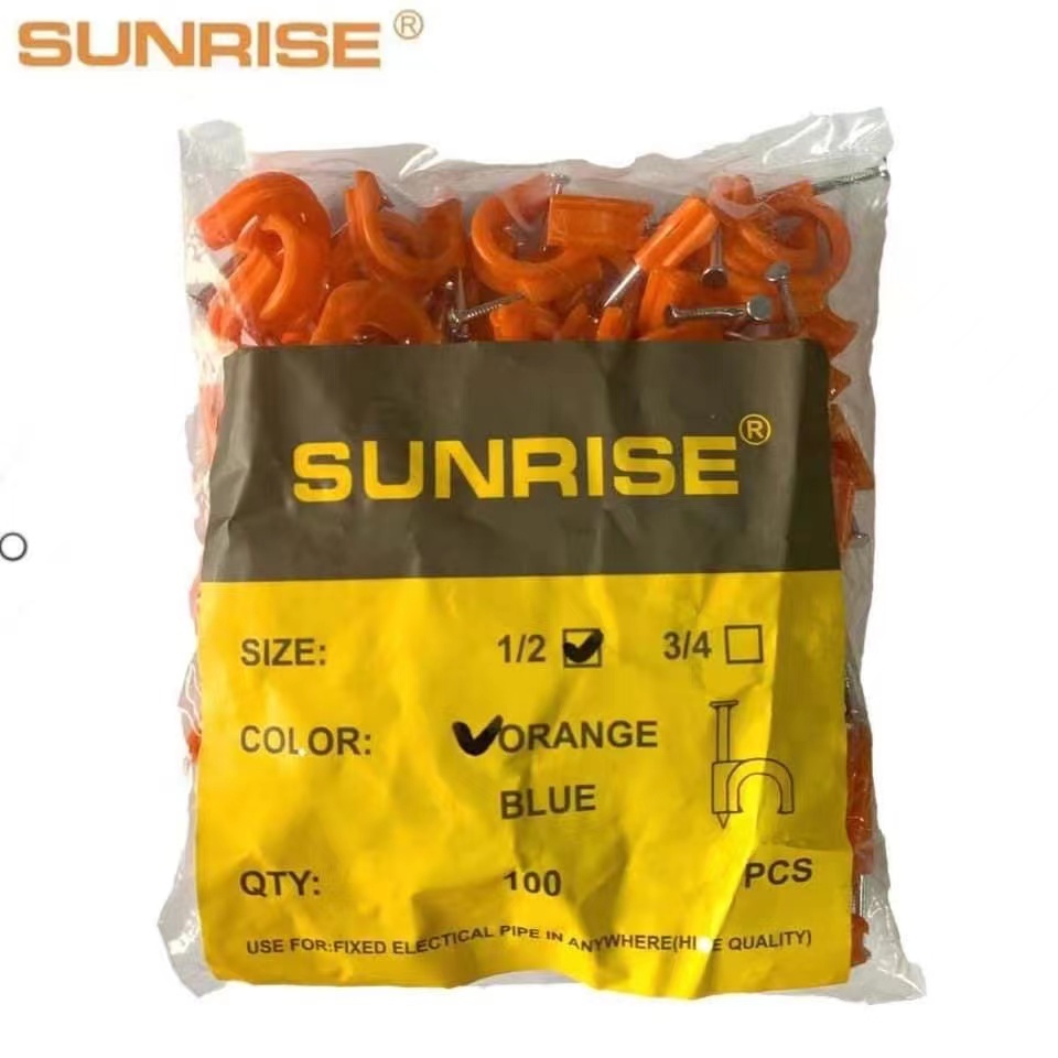 sunrise pvc clamp 1/2in 3/4in 1in orange and Blue/pipe clamp/pipe clip