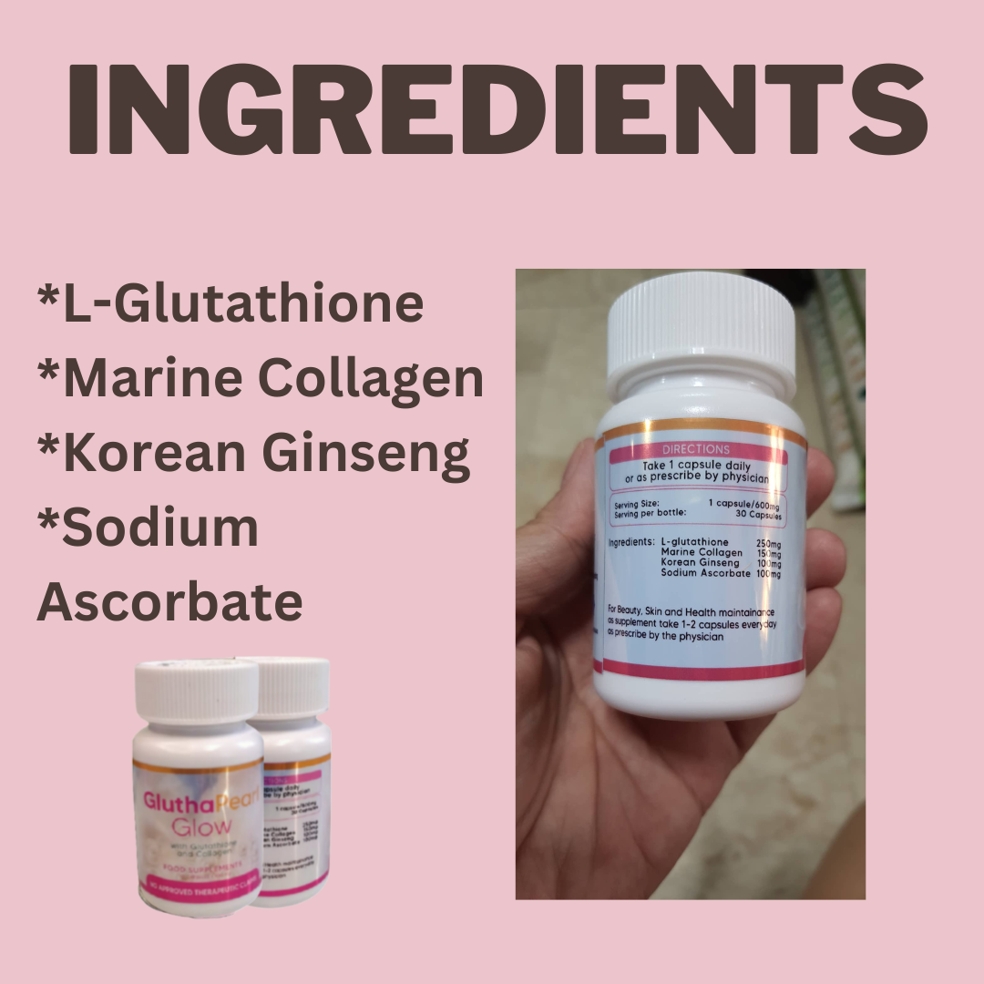 🧼🤍Gluta Glow Skin Connect The Original Glutha Pearl Glow whitening capsule  for men and women Korean Brand and has Collagen and Glutathion Glow Advance Glutathione  Capsules, 10x Whitening Supplement
