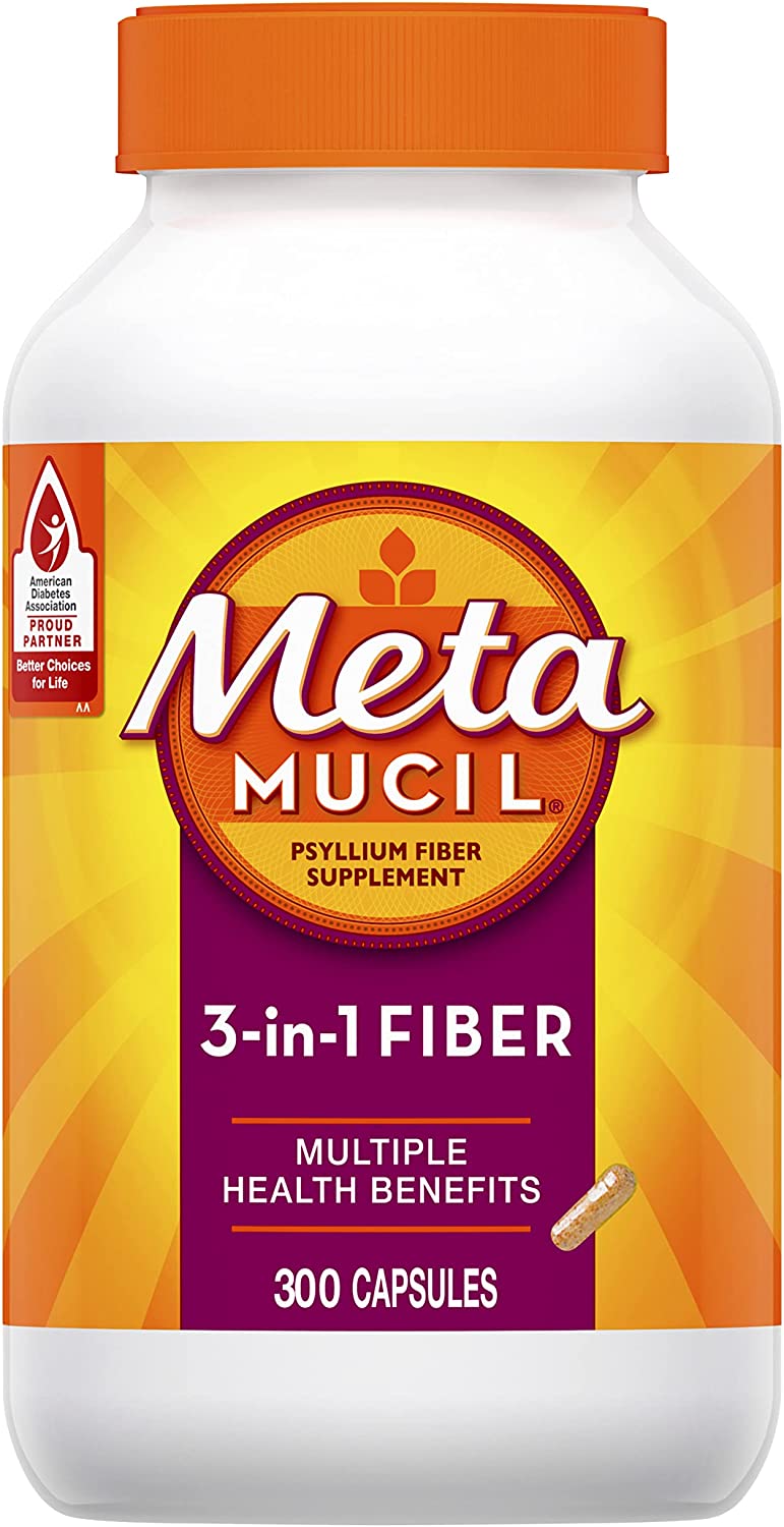 Metamucil 3In1 Psyllium Fiber Supplement Multiple Health Benefits