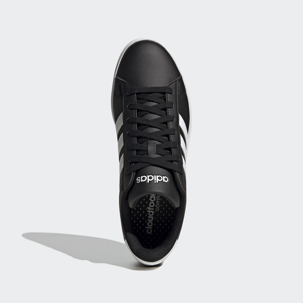 adidas TENNIS Grand Court Cloudfoam Lifestyle Comfort Shoes Men Black ...