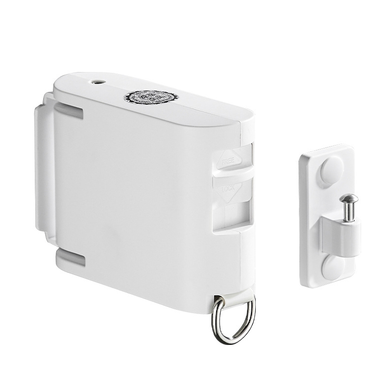 Invisible Wall Mounted Retractable Clothes Line Laundry Hook Indoor