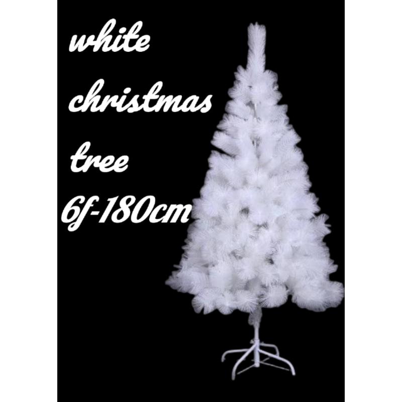 4Ft 5Ft 6Ft 8Ft Pine Needle White Artificial PVCChristmas Tree Xmas