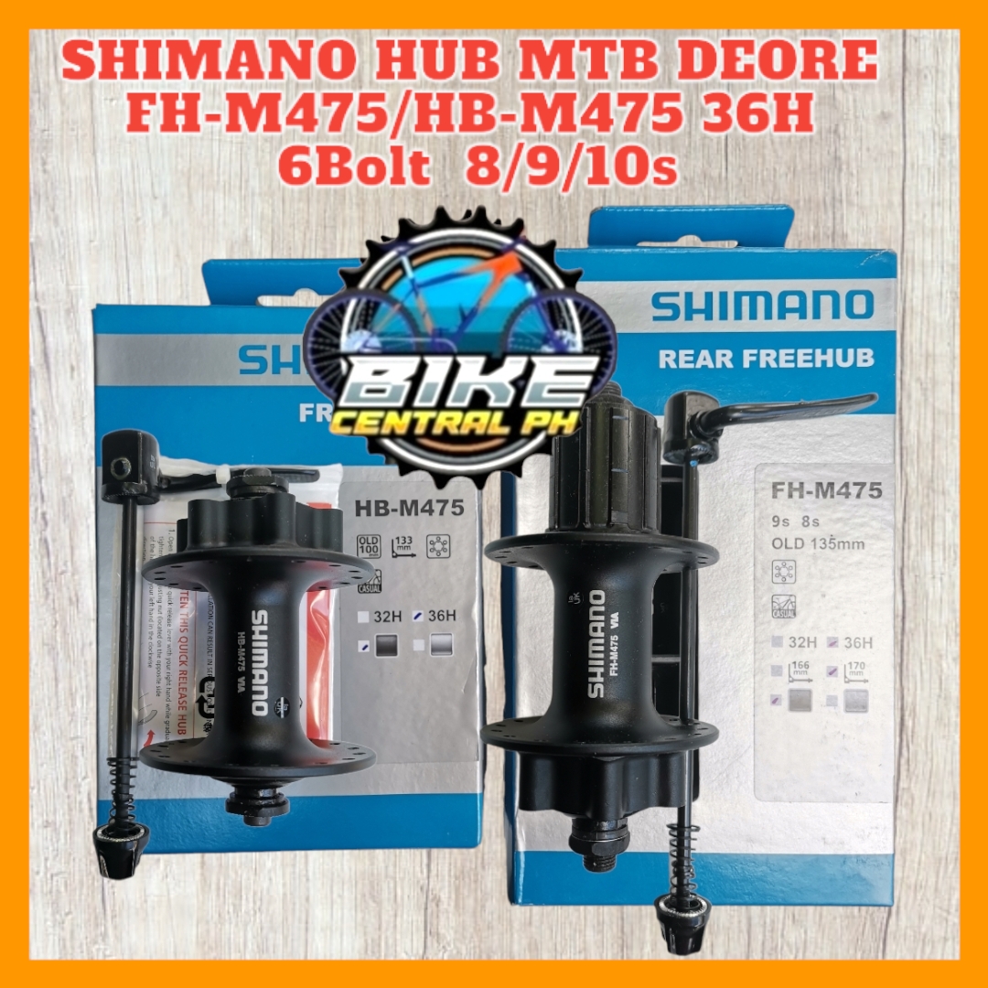 Shimano Rear Hub | Deore FH-M475, 32H 8/9 /10-Speed, for Disc Brake (6 Bolt)