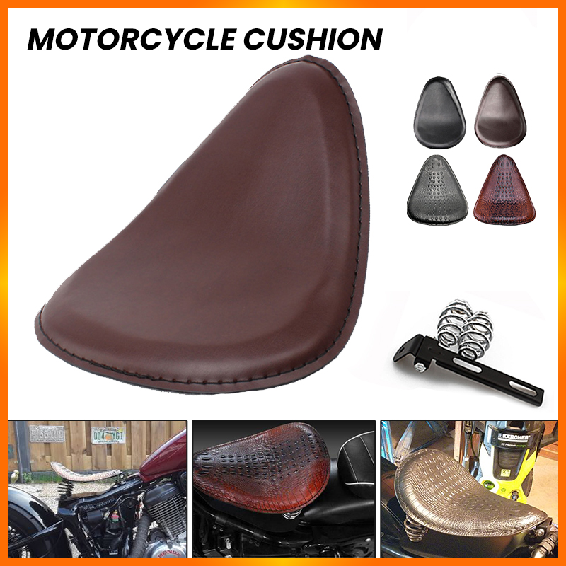 Universal Motorcycle Crocodile Leather Style Saddle Solo Seat