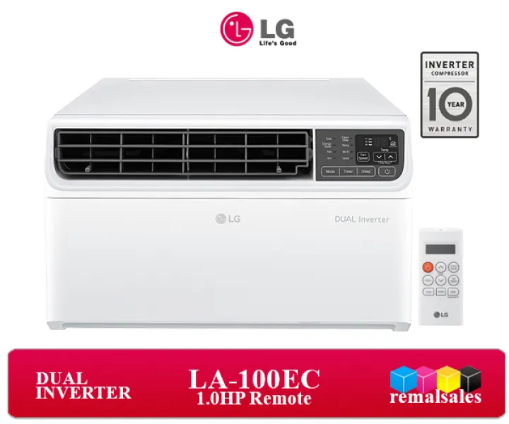 Lg La100ec 1 0hp Remote Window Type Inverter Aircon Lazada Ph