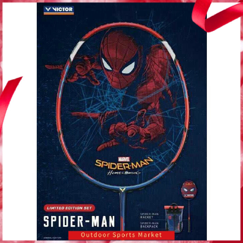 [Spot] Victor SPIDER MAN Limited Edition Professional Agility Edition Badminton Racket + Free String