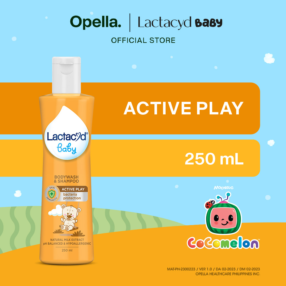 Lactacyd Baby Active Play Anti-Bacterial 2in1 Body Wash Cleanser and Hair  Shampoo 250mL