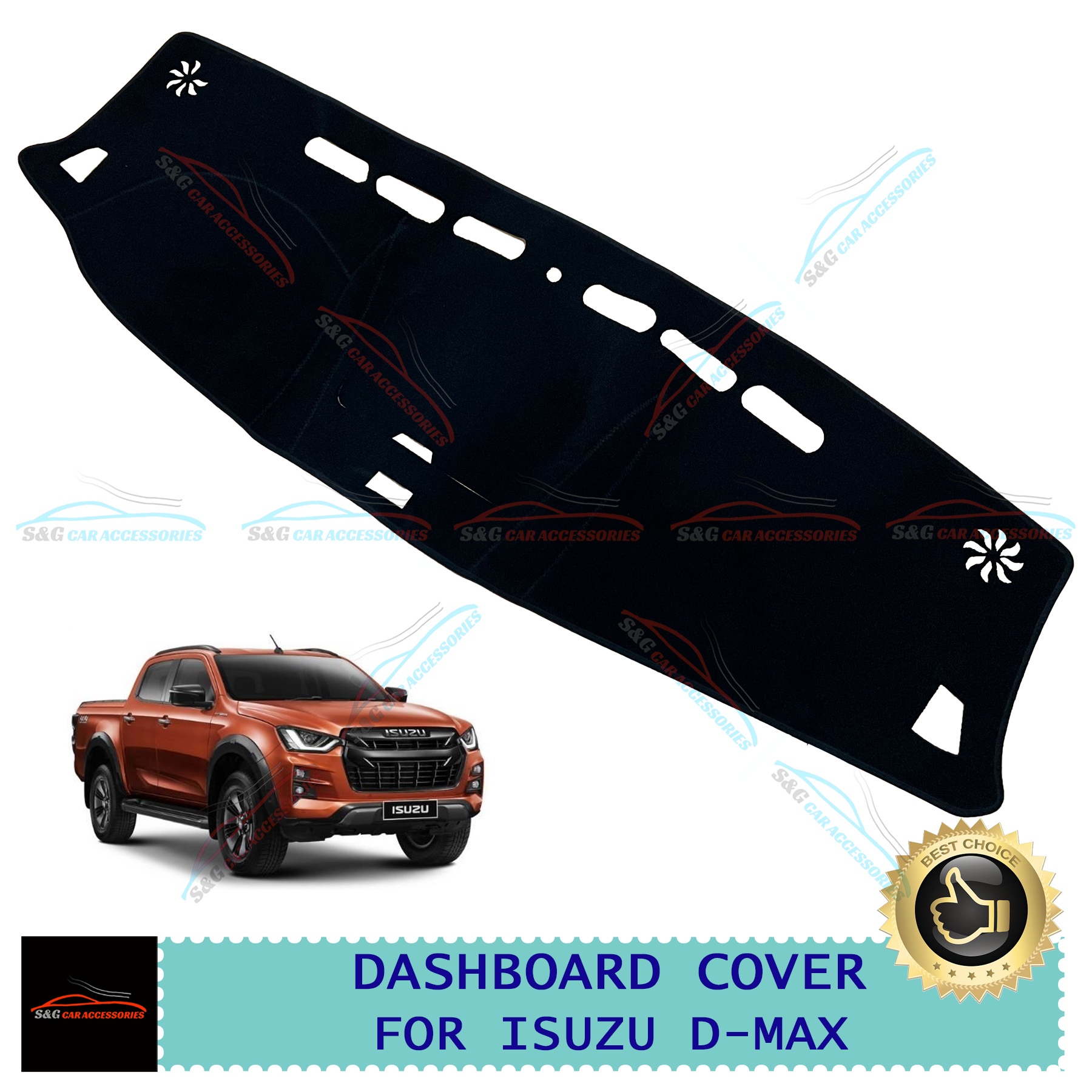 Chevrolet Silverado 3500 2020-2023 No FCW Velour Dash Mat Saddle