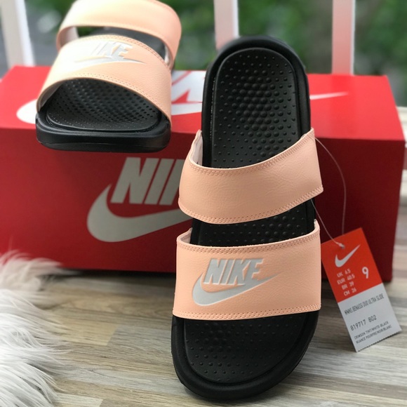 nike duo slides pink