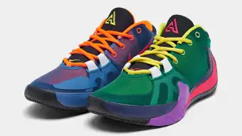 multi colored basketball shoes