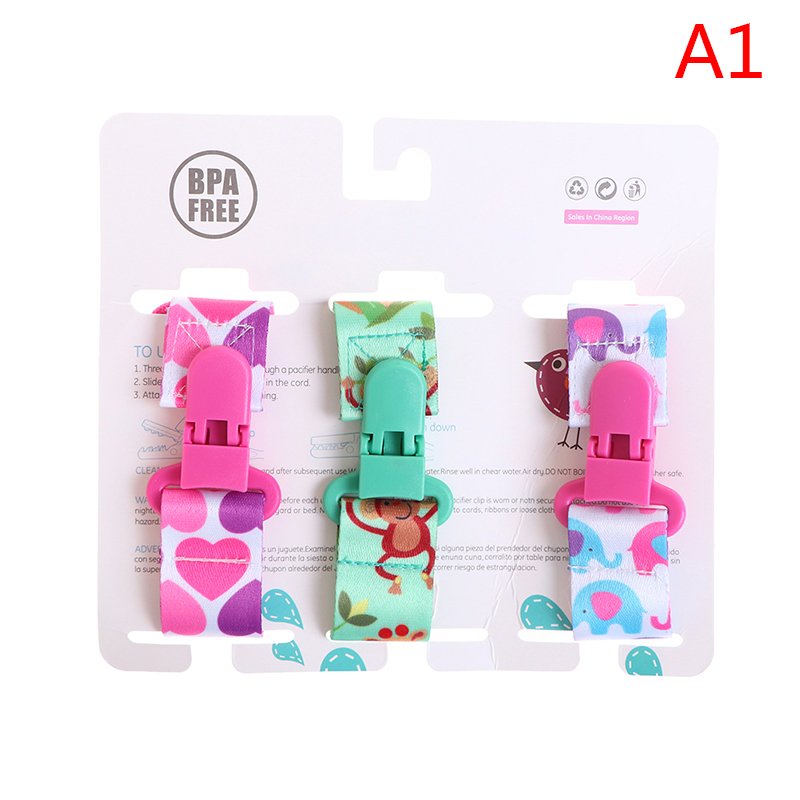 Ginni 3Pcs/Set Baby Pacifier Clips Pacifier Chain Dummy Clip Holder