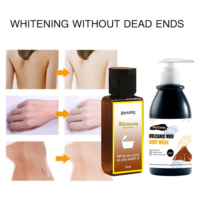 Volcanic Mud Shower Gel Whole Body Wash Fast Whitening Deep Skin Clean
