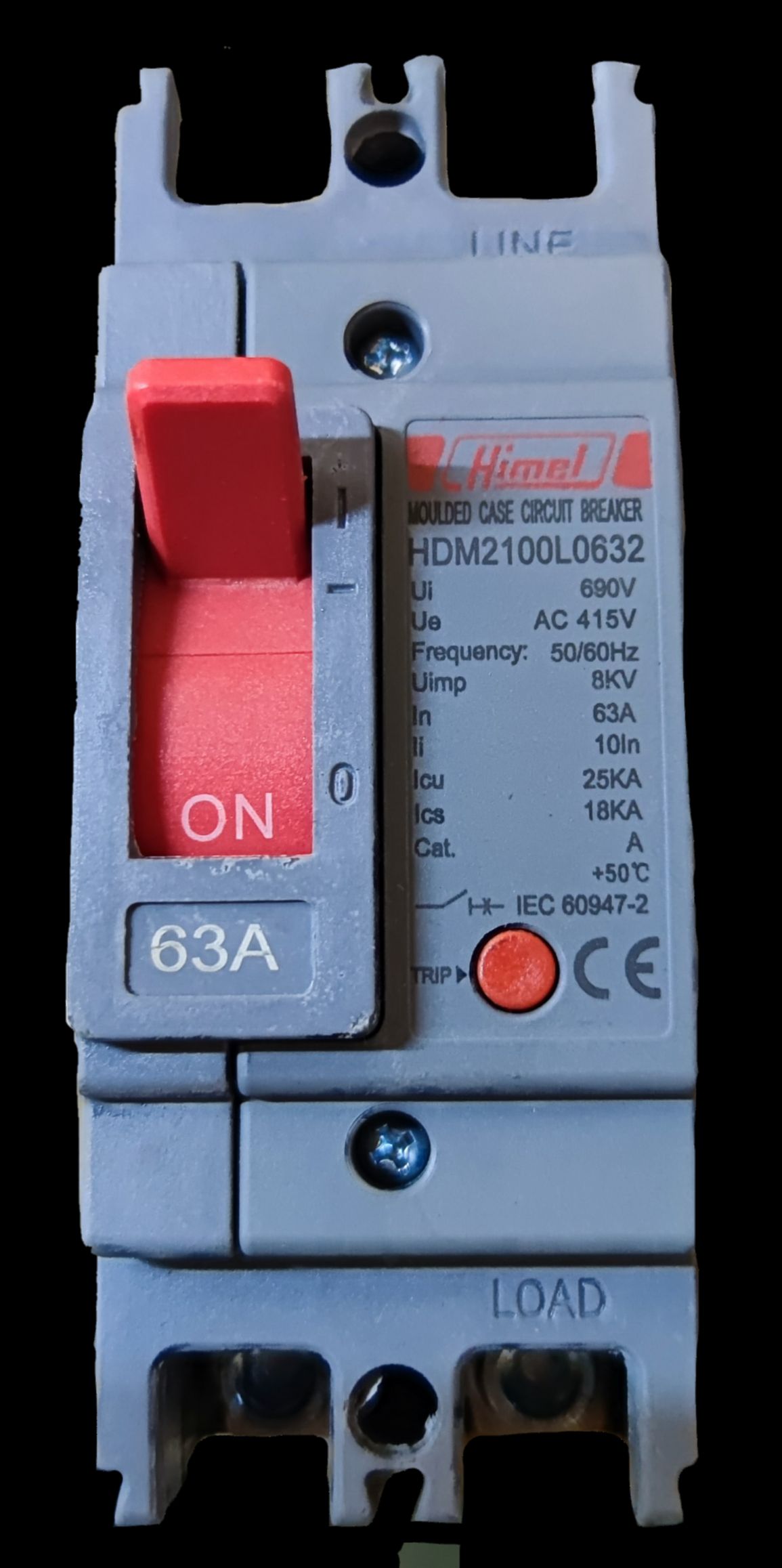Himel 63A 2 Pole Molded Case Circuit Breaker, 63A Industrial Circuit