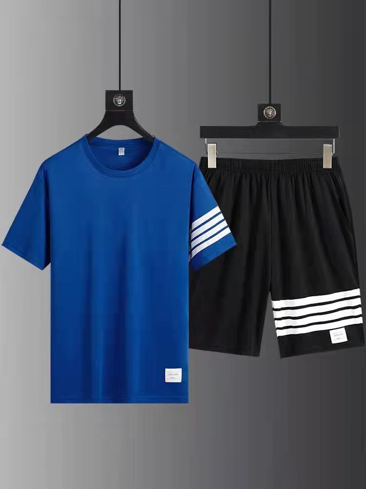 5030 Set Korean Fashion Trend Terno T shirt Shorts Unisex Size Korean 