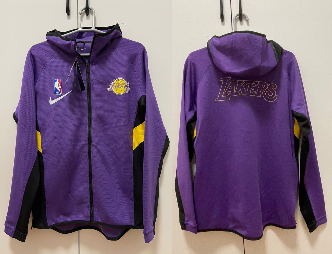 Los Angeles Lakers Nike Authentic Showtime Performance Full-Zip Hoodie -  Purple