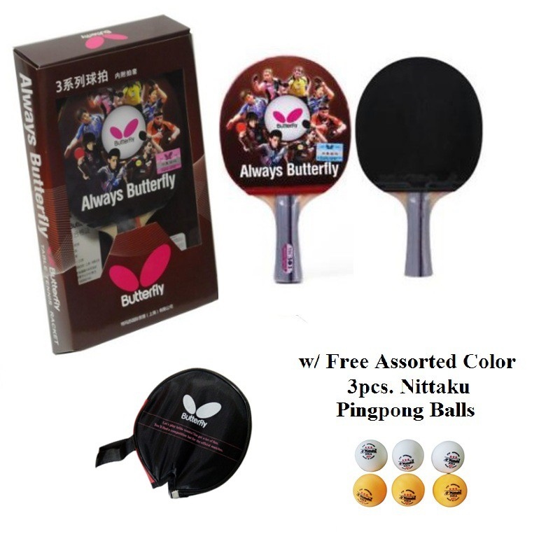 Butterfly Table Tennis Racket Set (1 paddle) with Free Nittaku Table