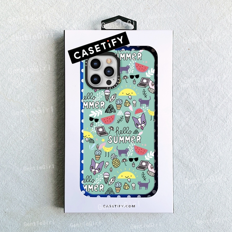 Summer Casetify Fruit Dog Sticker Case For iPhone 14 Plus 14Pro 11 12