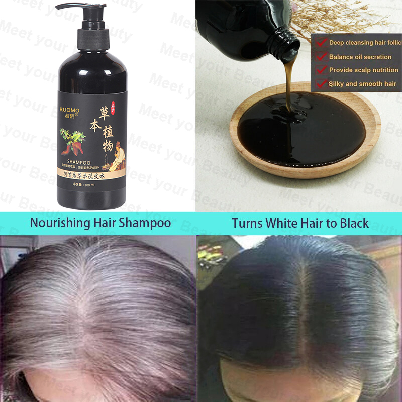 Buy Polygonum Multiflorum White Hair Turns To Black Shampoo Grey Hair Care  Dyed Black Hair Plant Essence Shampoo At Affordable Prices — Free Shipping,  Real Reviews With Photos — Joom | Polygonum