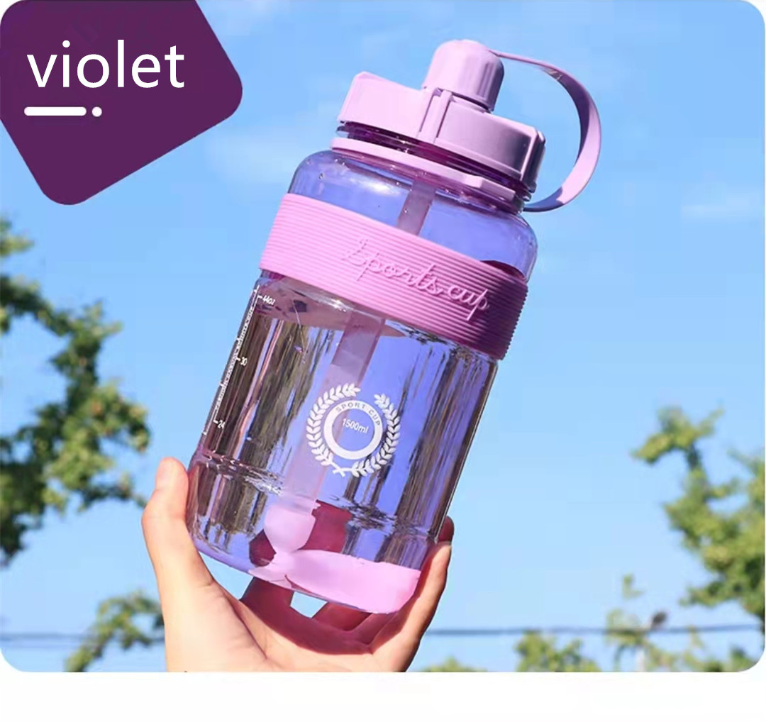 1L Hygiene Water Bottle - BPA Free Soft Squeeze Sports Bottle - Screw Cap  Lid