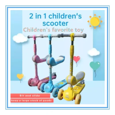 Scooter, children's toy car boy and girl outdoor toy folding scooter