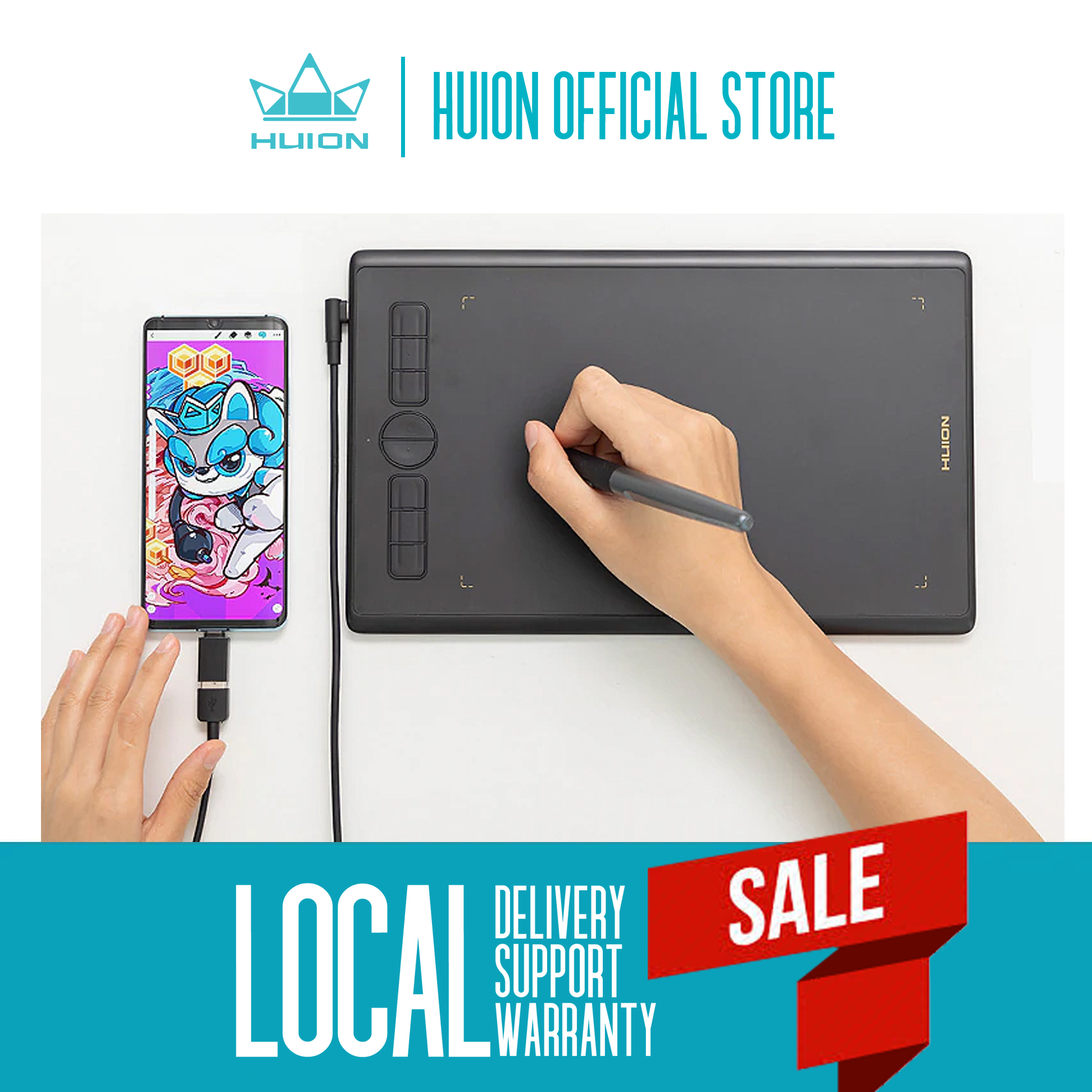 Drawing Tablet HUION Inspiroy H610X Tekentablet Inch