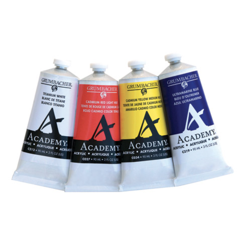 Grumbacher Academy Acrylic Paint, 90ml/3 oz Metal Tube