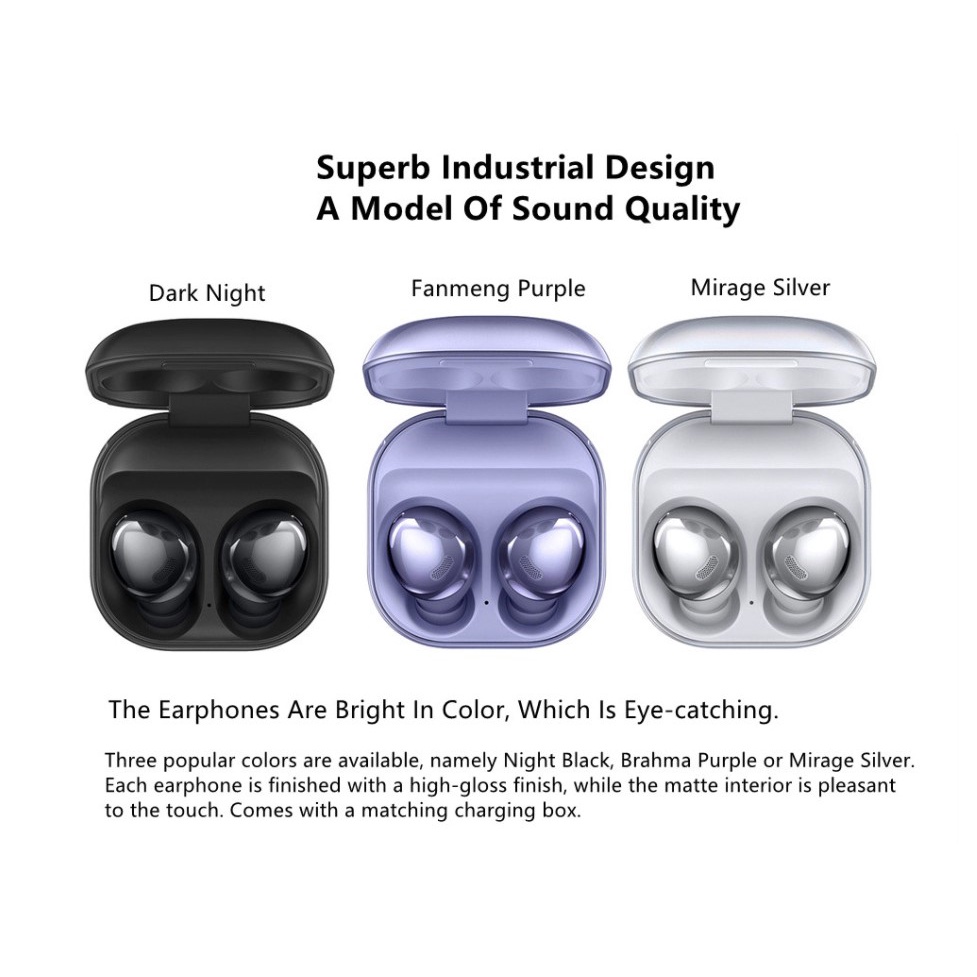 【Original 100】Samsung Galaxy Buds 2 Pro / Buds2 Pro TWS Wireless Bluetooth Earbuds Bluetooth 5.2 Headphones with Mic Active Noise Cancelling Headphones Waterproof Wireless Earbuds In-Ear Subwoofer Stereo Headphones