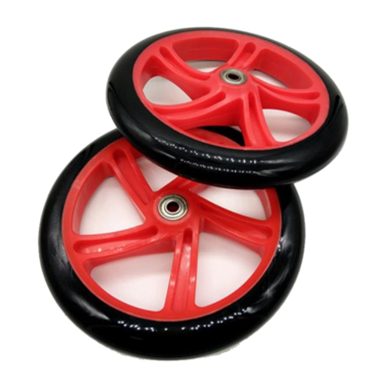 2 Pieces Scooter Wheel 200 mm PU Material Wheel Thickness 30 mm ABEC-7 Bearing Scooter Accessories