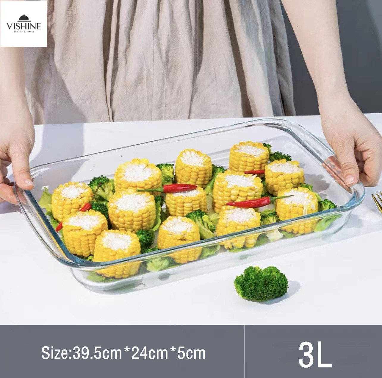 VISHINE Bakeware Rectangular Oblong Baking Dish Oven Dish Plates High