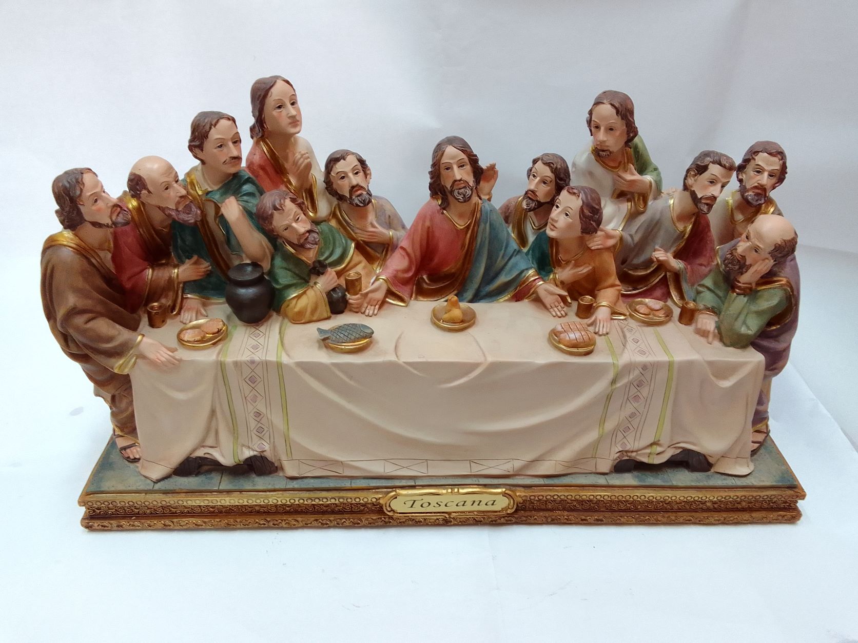 LARGE SIZE Last Supper Figurine Jesus and His Apostles Lord's Supper 3D ...